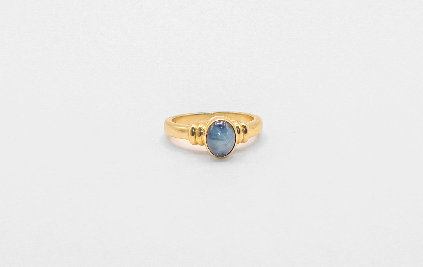 14K Gold Blue Star Ring