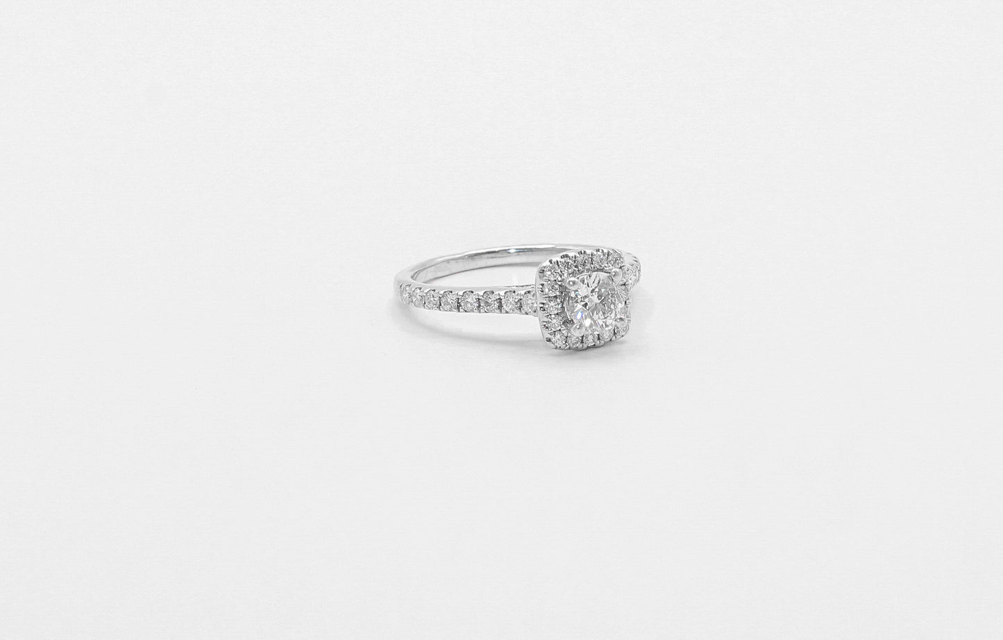 14K Gold 1 Carat Diamond Halo Ring