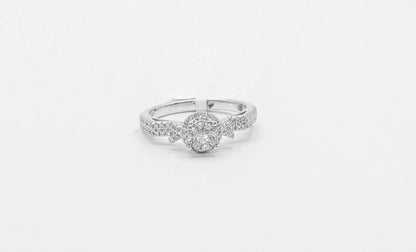 14K White Gold Diamond Ring