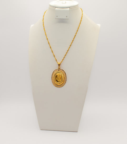 21K Gold Rose Necklace