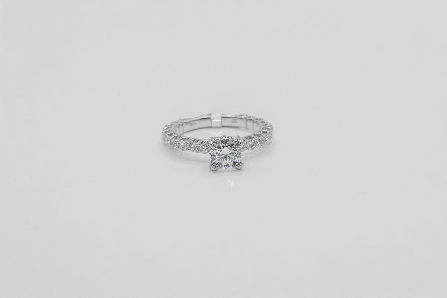 14K White Gold Diamond Solitaire Ring
