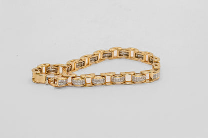 14K Gold 4 Carat Diamond Bracelet