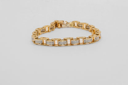 14K Gold 4 Carat Diamond Bracelet