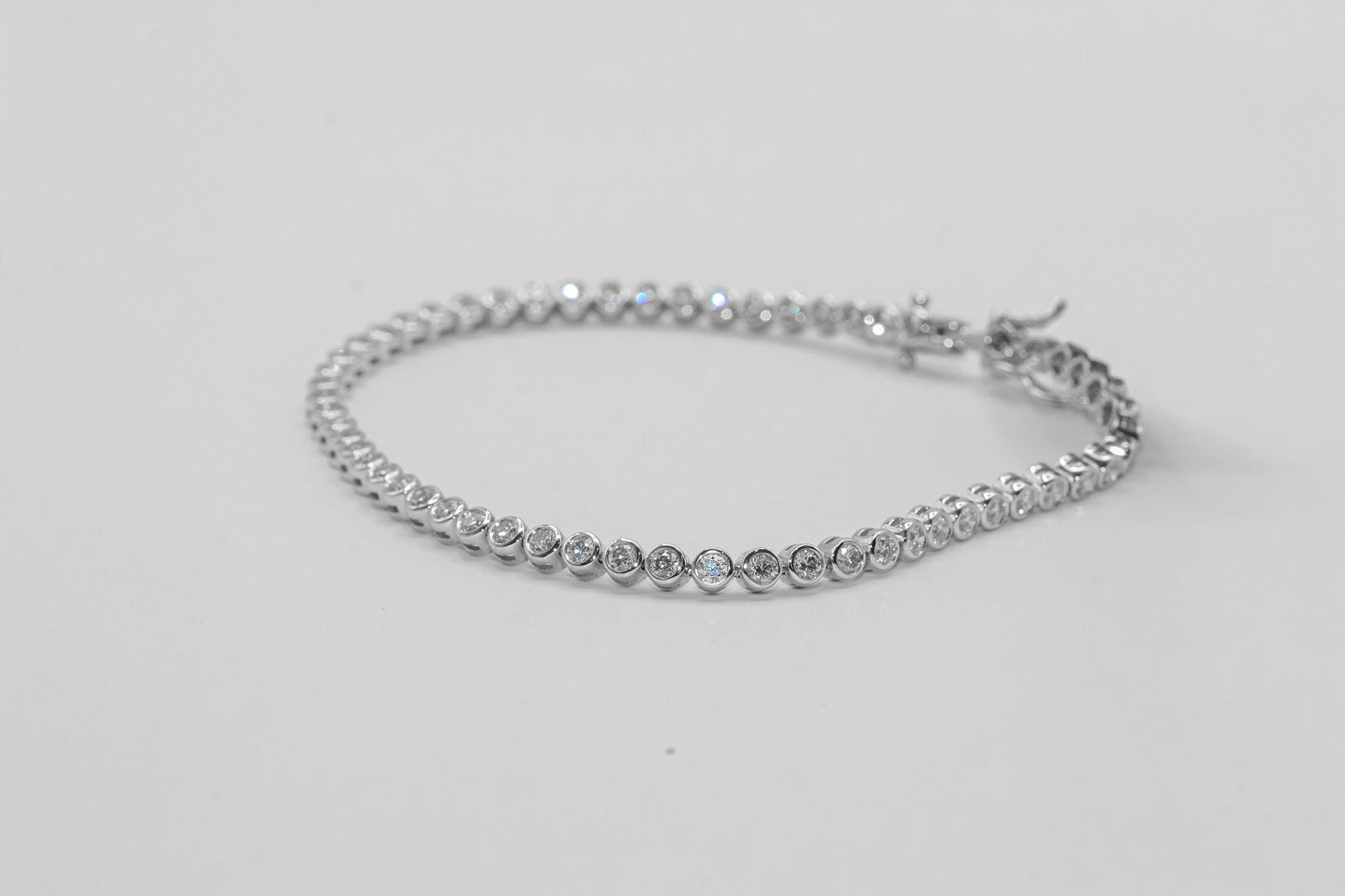 14K White Gold 2 Carat Diamond Tennis Bracelet