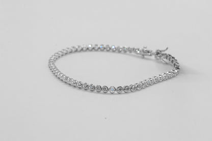 14K White Gold 2 Carat Diamond Tennis Bracelet