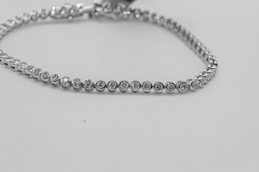 14K White Gold 2 Carat Diamond Tennis Bracelet