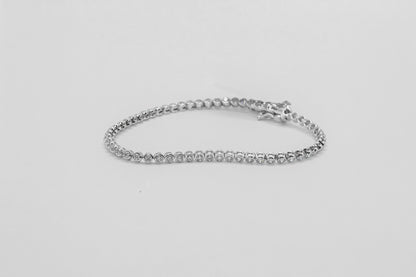 14K White Gold 2 Carat Diamond Tennis Bracelet
