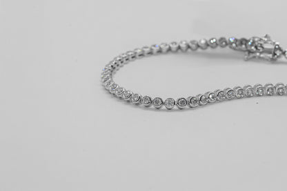 14K White Gold 2 Carat Diamond Tennis Bracelet