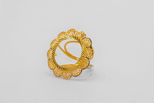 21K Gold Coin Frame Ring
