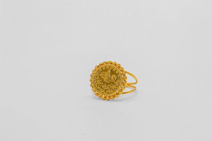 21K Gold Turkish Coin Ring