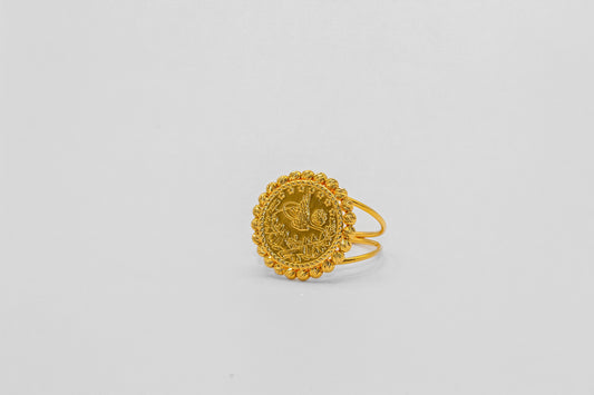 21K Gold Turkish Coin Ring