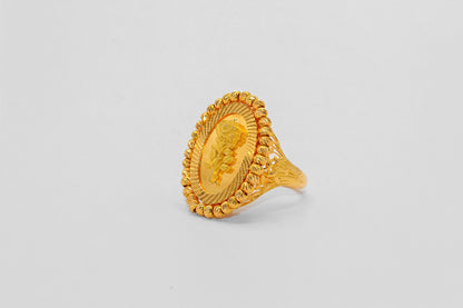 21l Gold Oval Rose Ring
