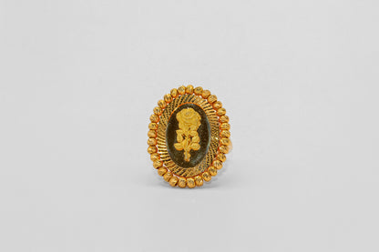 21l Gold Oval Rose Ring