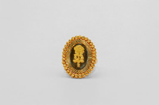 21l Gold Oval Rose Ring
