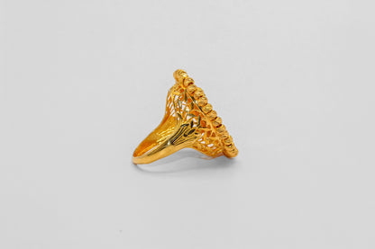 21l Gold Oval Rose Ring