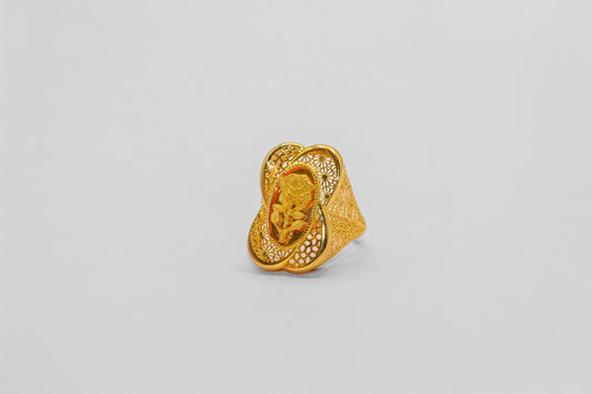 21K Gold Rose Ring