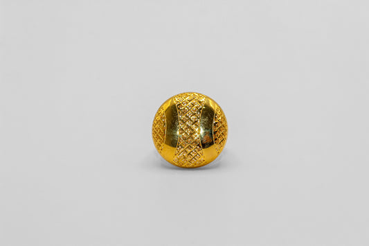 21K Gold Round Bold Ring
