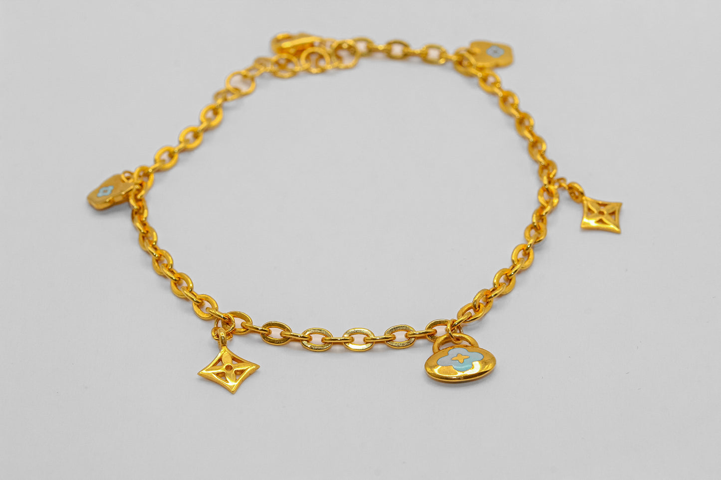 21K Gold Charm Bracelet