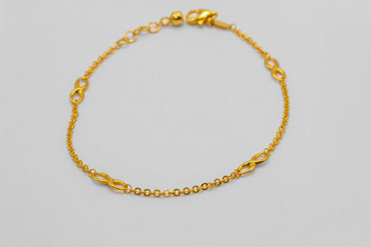 21K Gold Infinity Bracelet