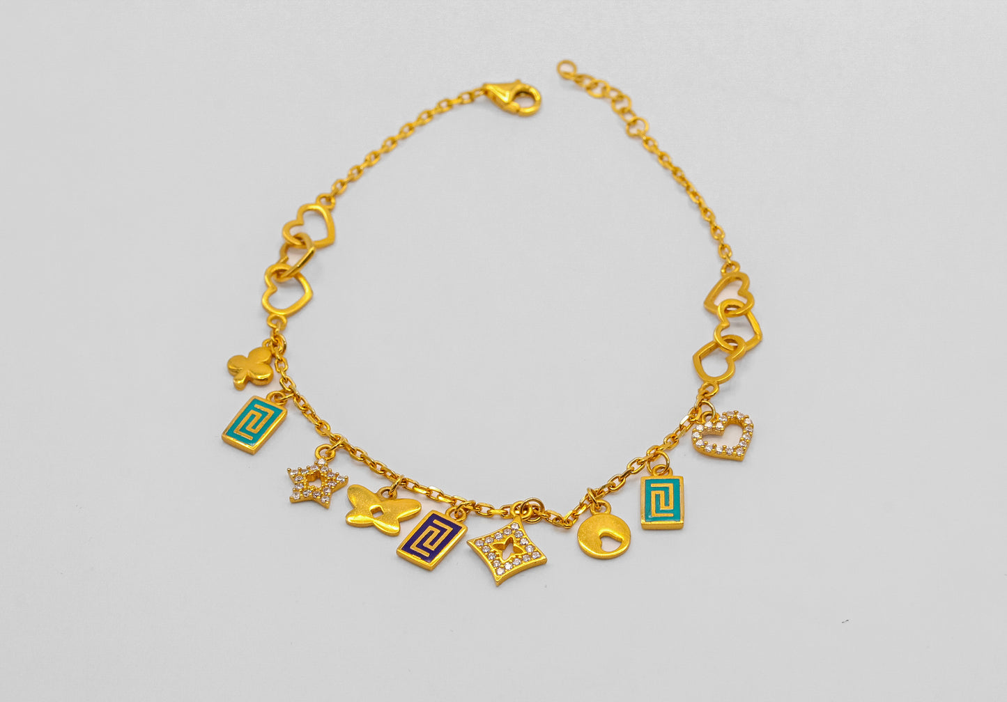 21K Gold Charm Bracelet