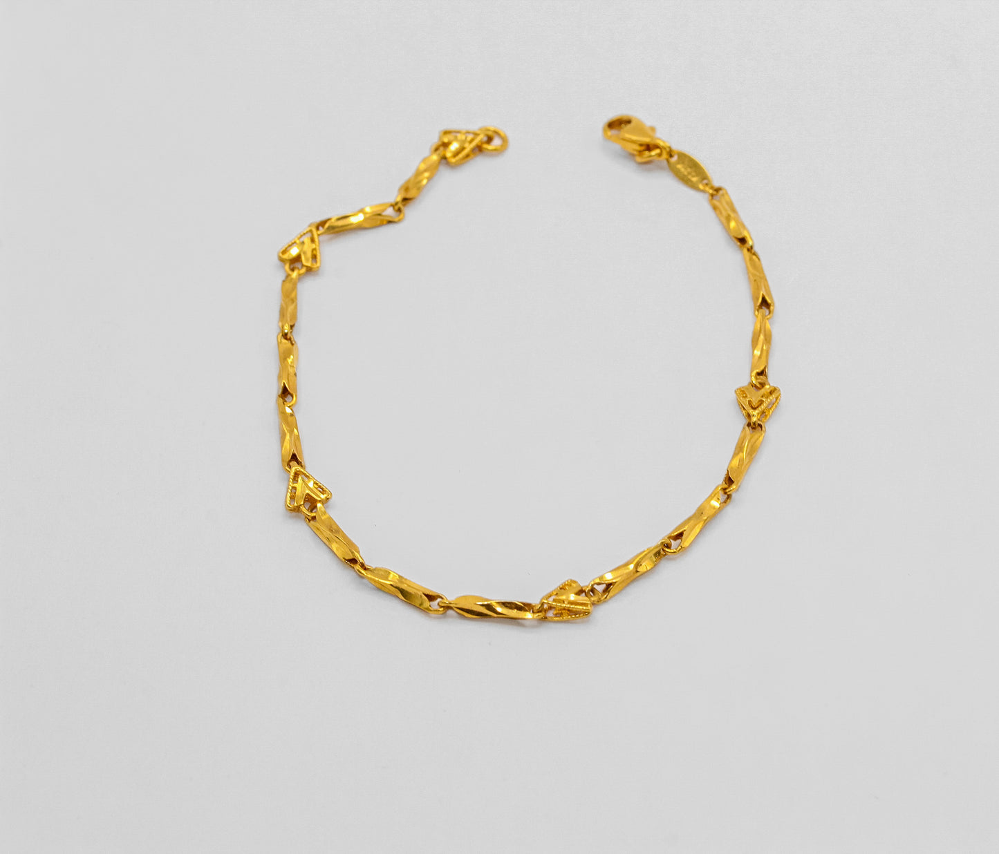 21K Gold Simple Bracelet