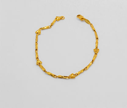 21K Gold Simple Bracelet