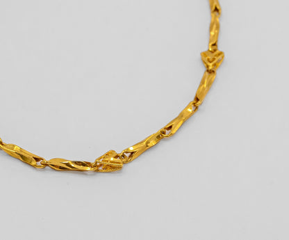 21K Gold Simple Bracelet