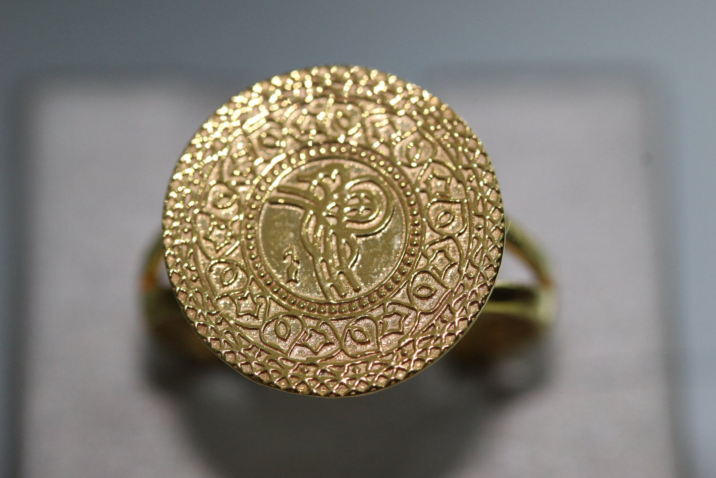 21k Gold Coin Ring
