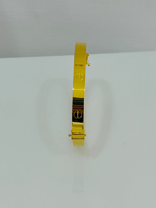 21k Gold Hinged Bangle Bracelet
