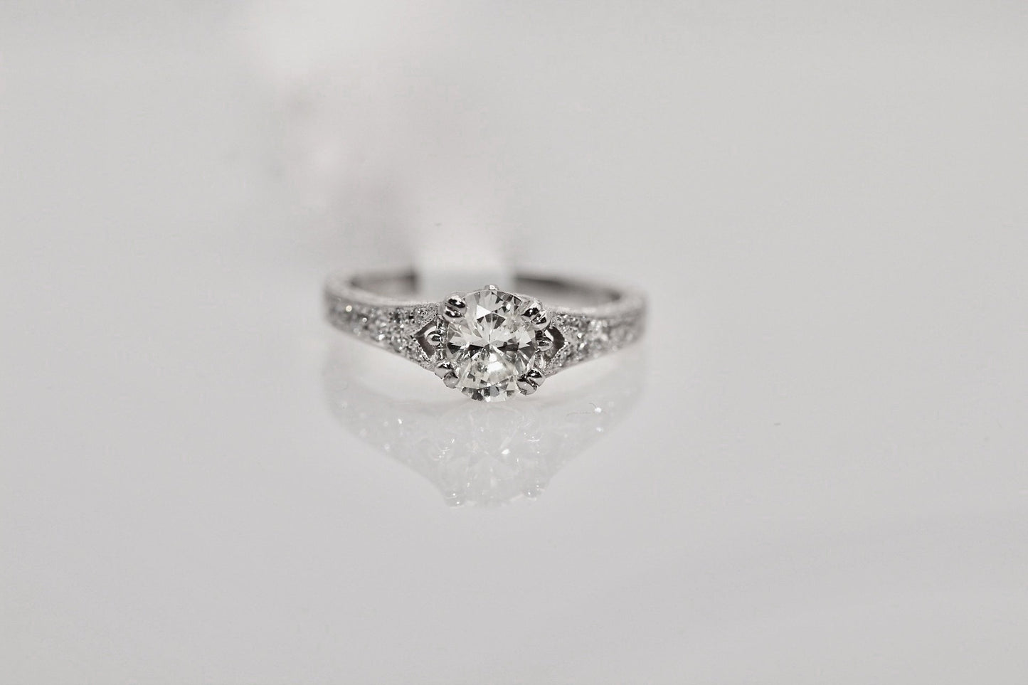 Platinum 1.16 Carat Oval Diamond Ring