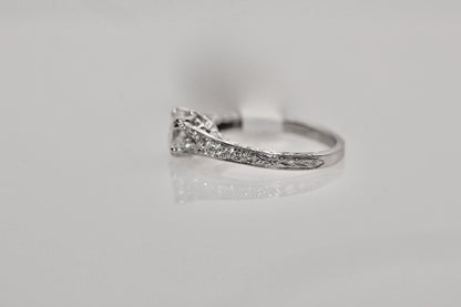 Platinum 1.16 Carat Oval Diamond Ring