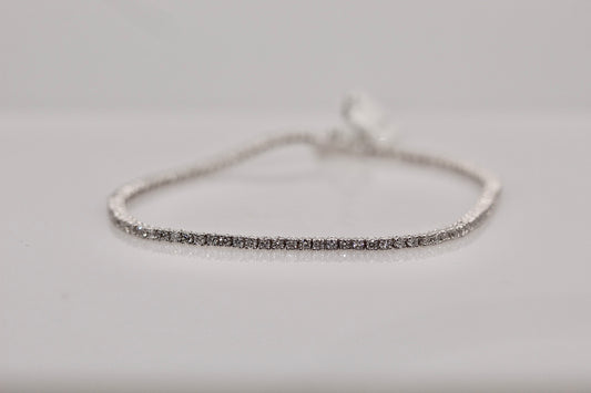 18kW Gold Diamond Tennis Bracelet
