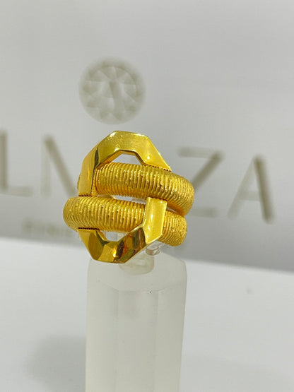 21k Gold Twisted Cable Ring