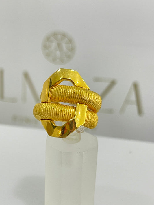 21k Gold Twisted Cable Ring