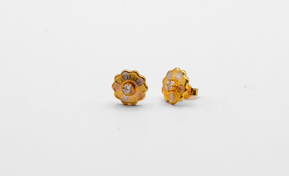 21K Gold Flower Kids Earrings
