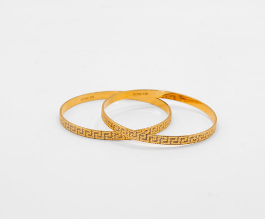 21K Gold Solid kids Bangles