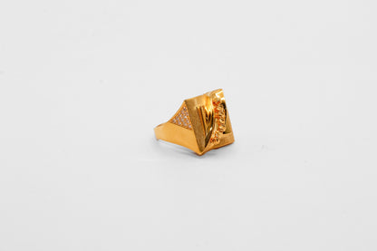 21K Gold Square Ring