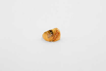 21K Gold Square Design Ring