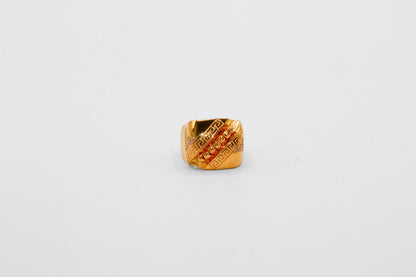 21K Gold Square Design Ring
