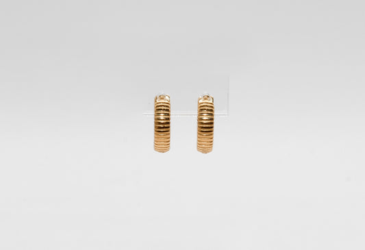 18K Gold Mini Huggies Earrings