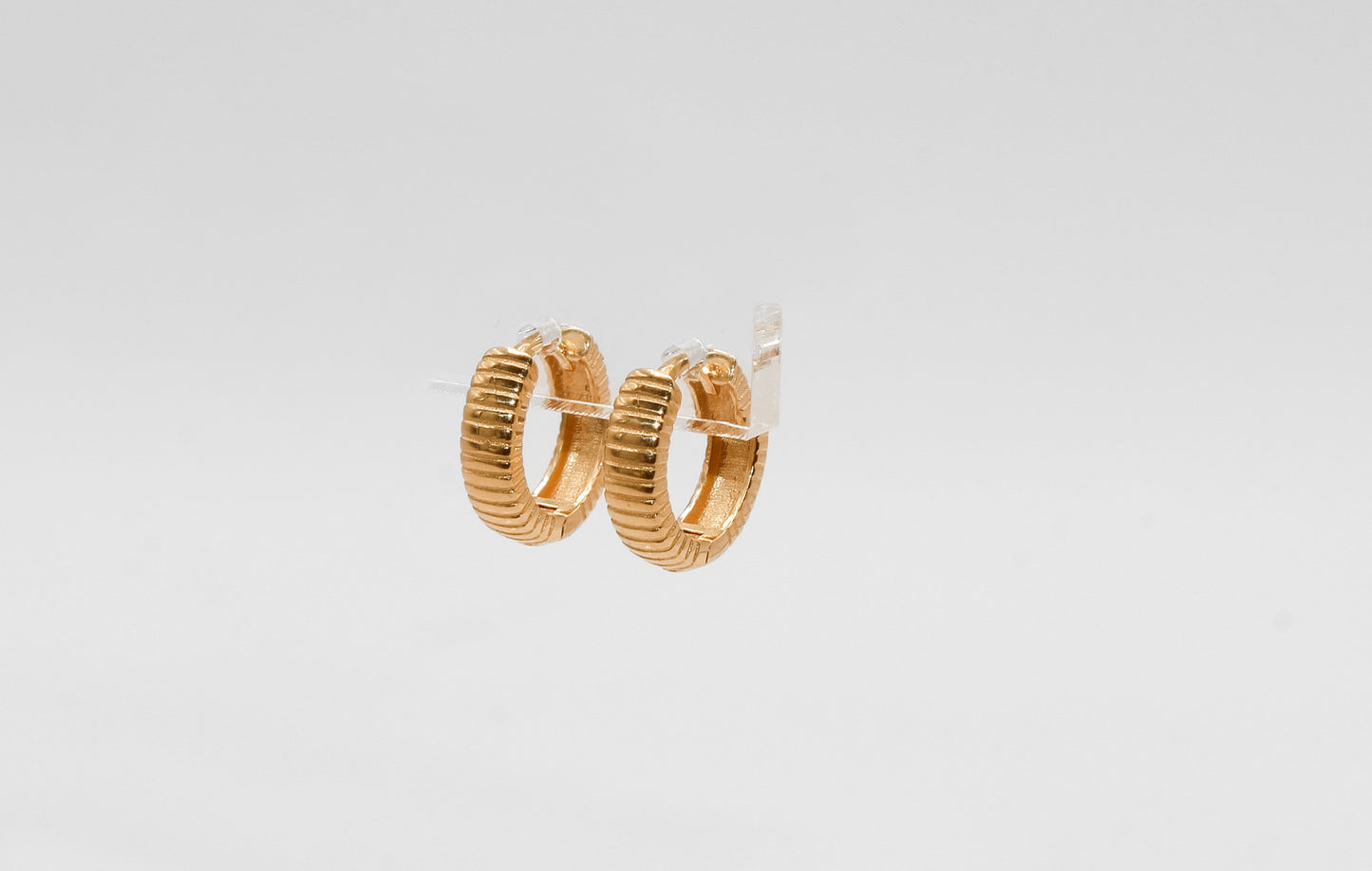 18K Gold Mini Huggies Earrings