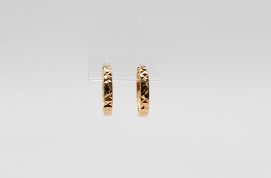 18K Gold Mini Huggies Earrings
