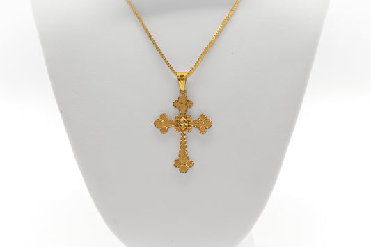 21K Gold Cross Pendant
