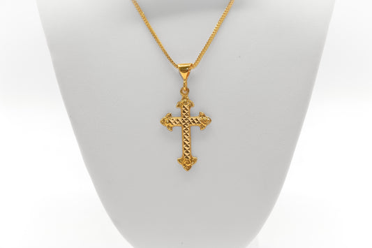 21K Gold Cross Pendant