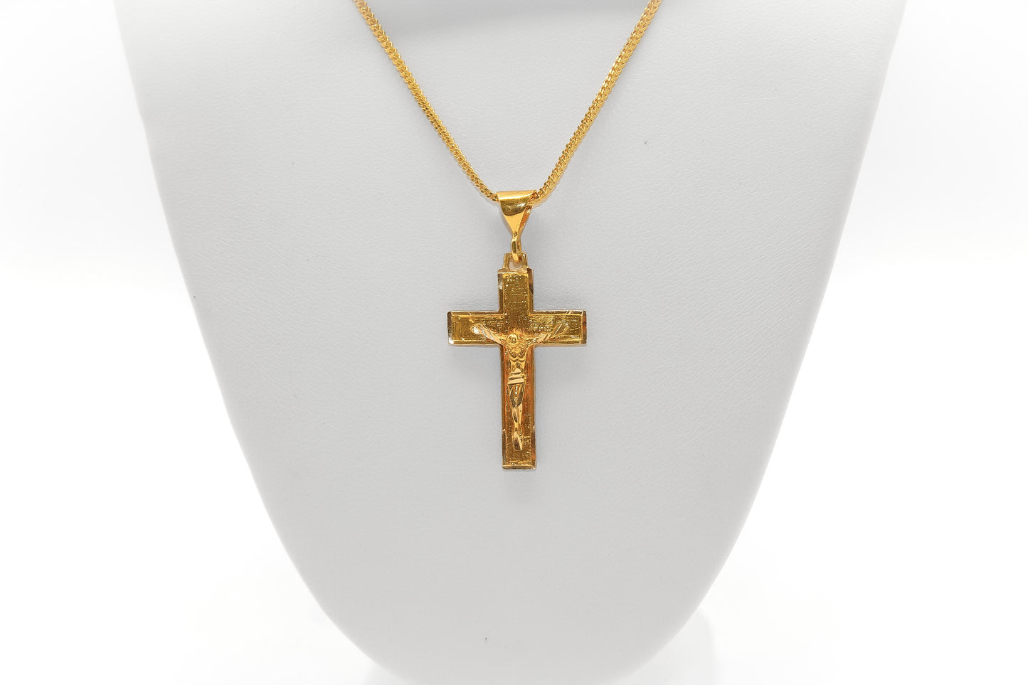21K Gold Crucifix Cross Pendant