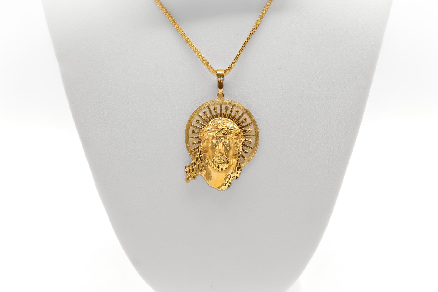 21K Gold Jesus Pendant