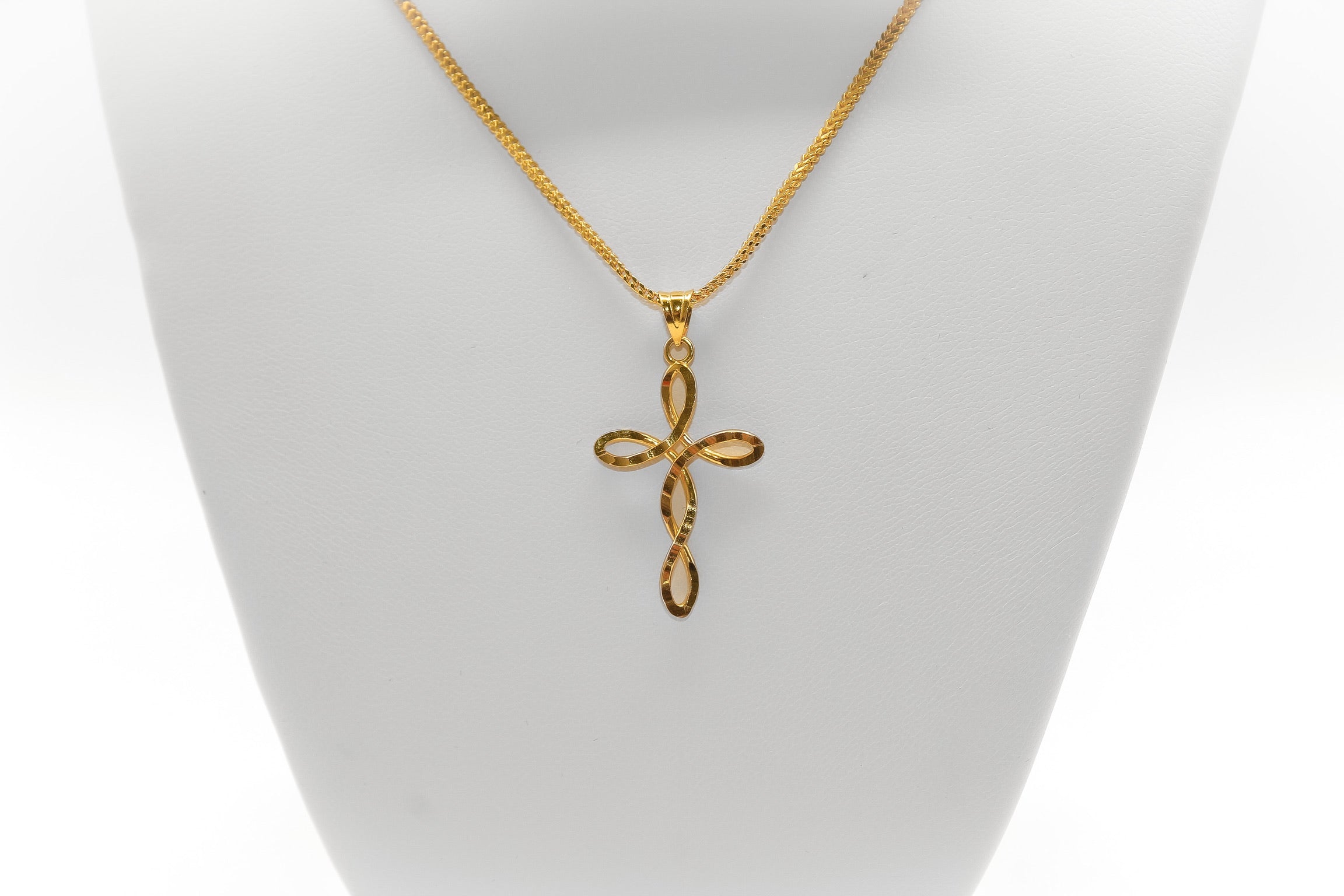 21K Gold Cross Pendant – Almaza J