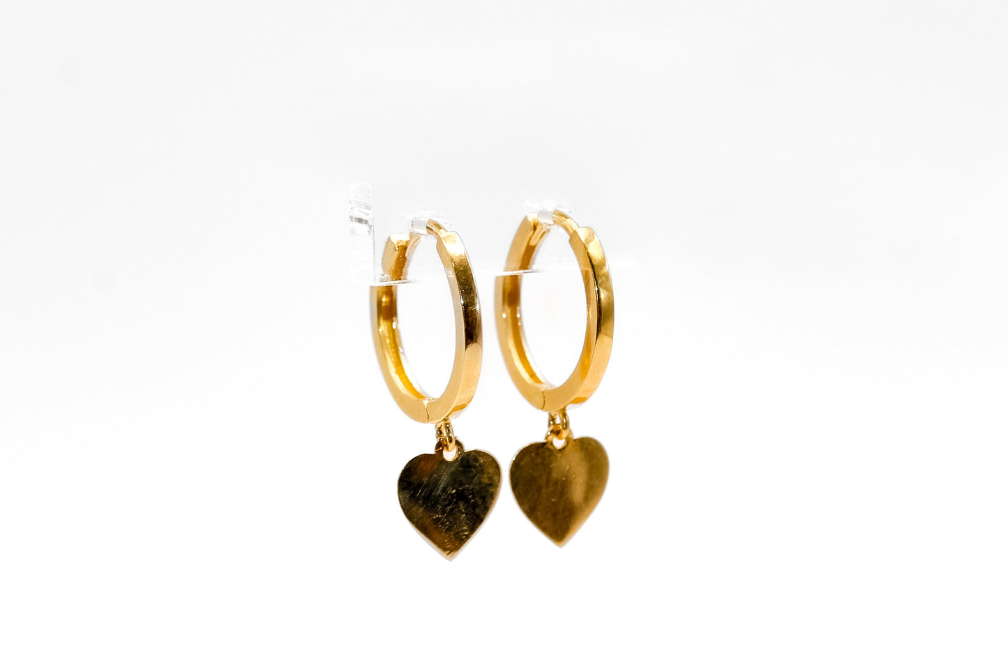14K Gold Heart Earrings