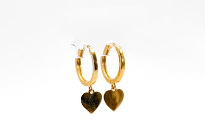 14K Gold Heart Earrings