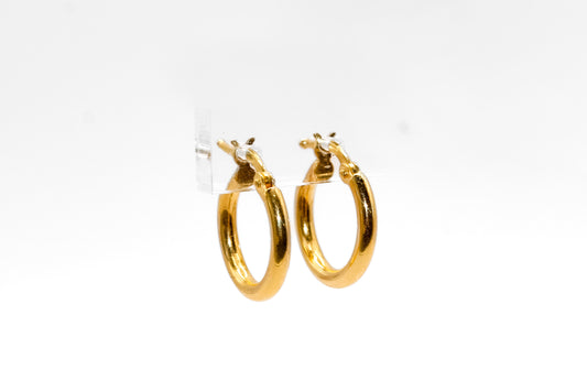 14K Gold Small Hoop Earrings